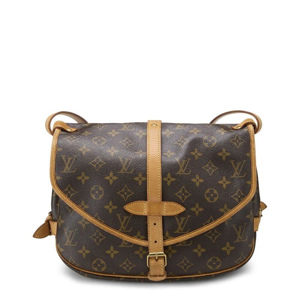 Louis Vuitton Brown Monogram Coated Canvas Saumur 30 (Authentic Pre-Loved)
